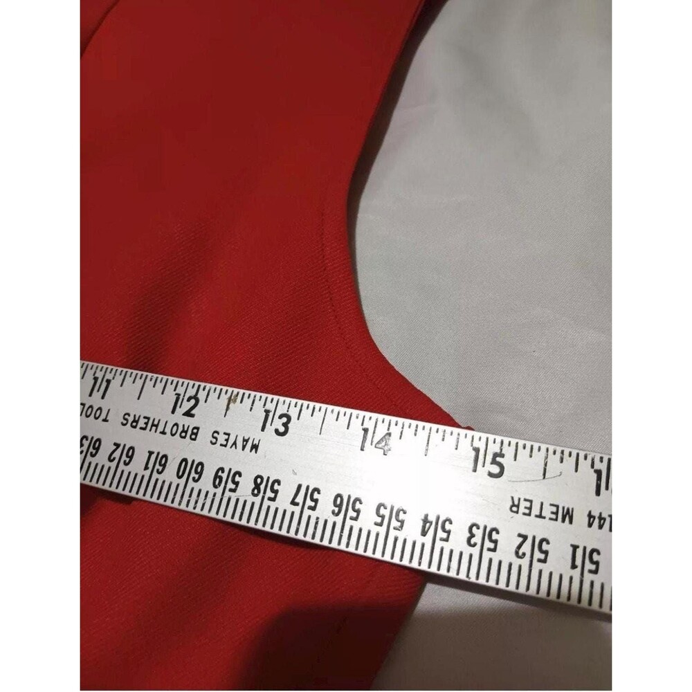 Vintage 1970s Jumpsuit Wide Leg Mod Womens Size 7/8 Disco Red Cherry Wendy Watts - Picture 8 of 11